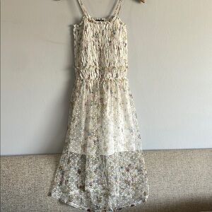 Floral Kids Dress in Cream and Multicolor